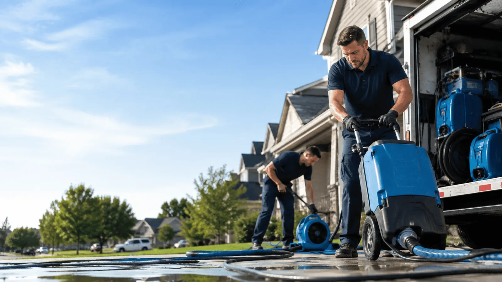 Dehumidification being performed in Creve Coeur, MO